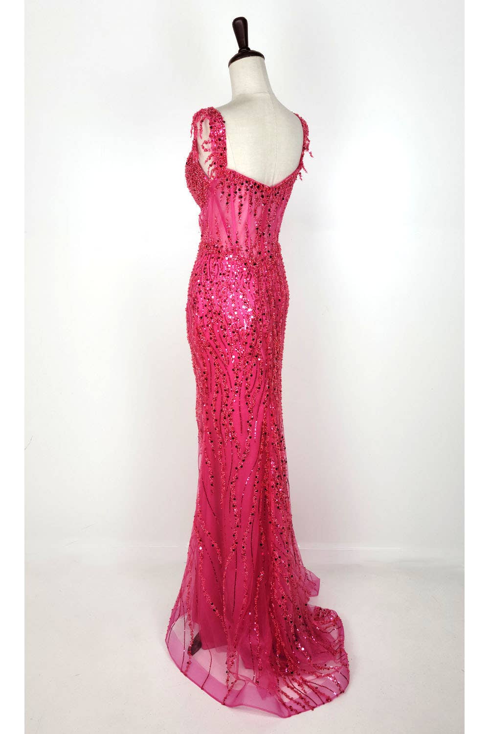 Chicas - Wholesale Gown - Women's - Off the Shoulder Sequin and Bead Long Dress C33169