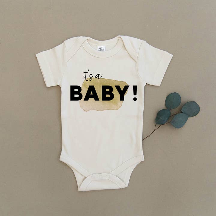 Urban Baby Co. - Vente Body (sans pieds) – bébé - Cache-couche bio It's a Baby Pregnancy Announcement