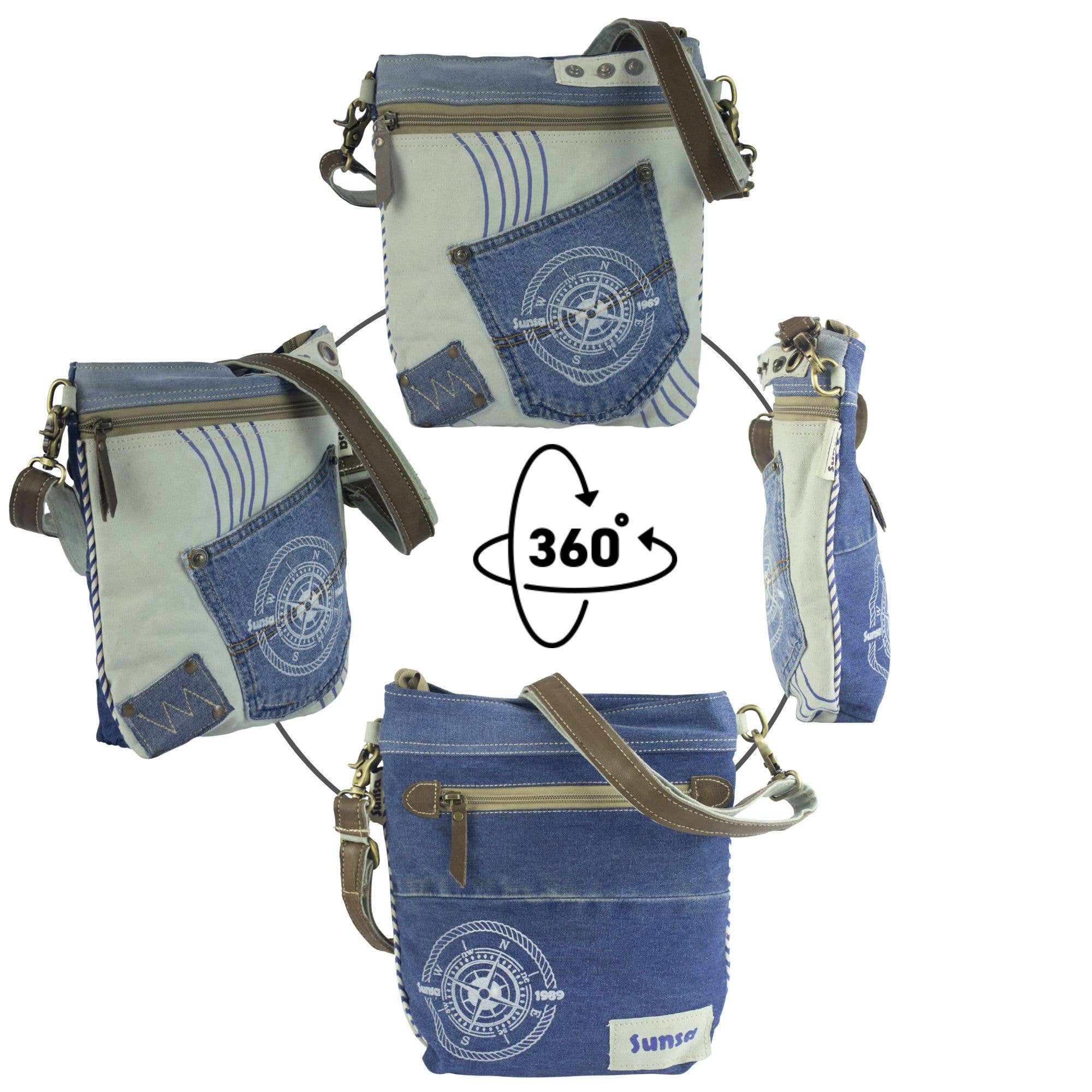 Sunsa - Vente Sac à bandoulière – femme - Sac à bandoulière durable Sunsa pour femme. Sac à bandoulière Maritim3