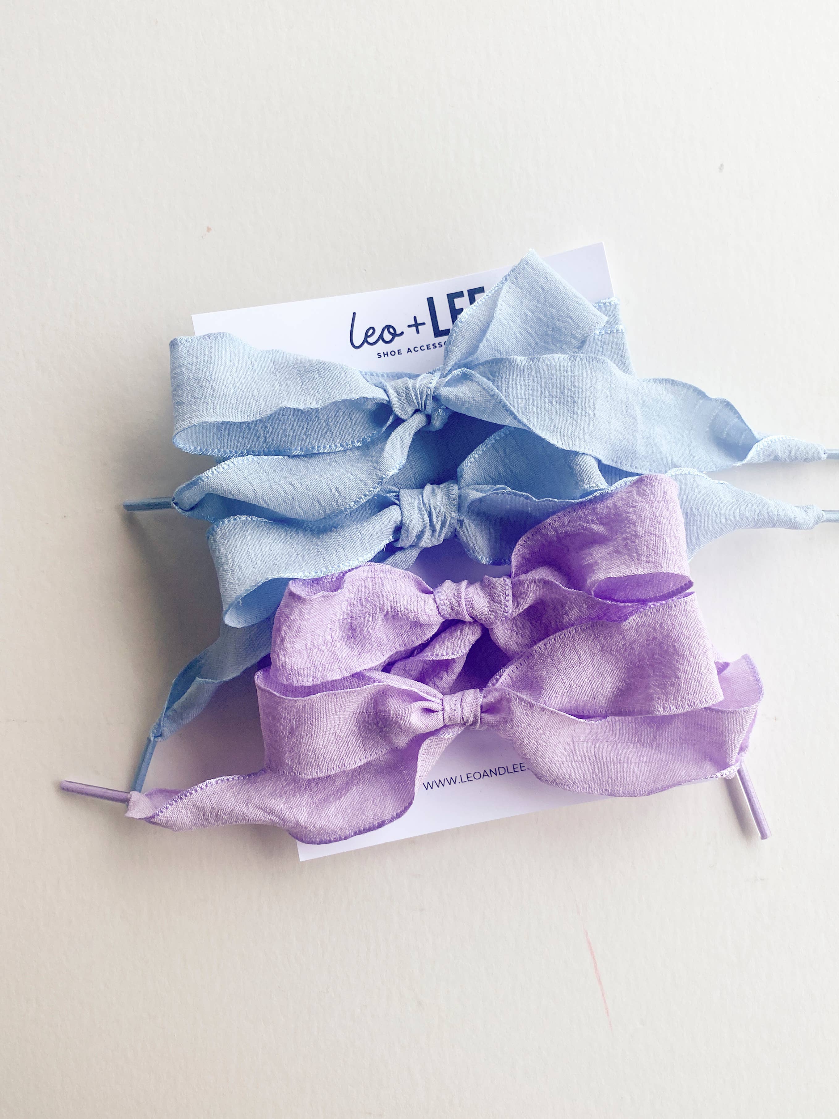 Leo & Lee Studio - Wholesale Shoelaces - Women's -  Gingham Shoe Lace Sets– Ribbon Bow Shoe Accessories6