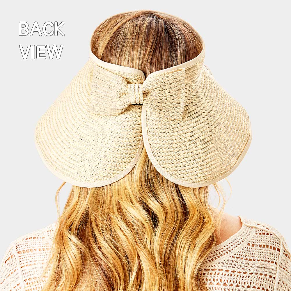 Sensibling Corp. - Vendita all'ingrosso Cappello di paglia - Donna - Cappello da sole pieghevole con visiera arrotolabile per sposa2