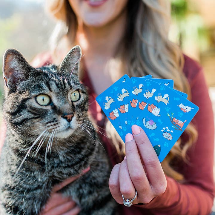 NOD Products - Wholesale Playing Cards - Waterproof Playing Cards - 2 deck set (Cat Design)