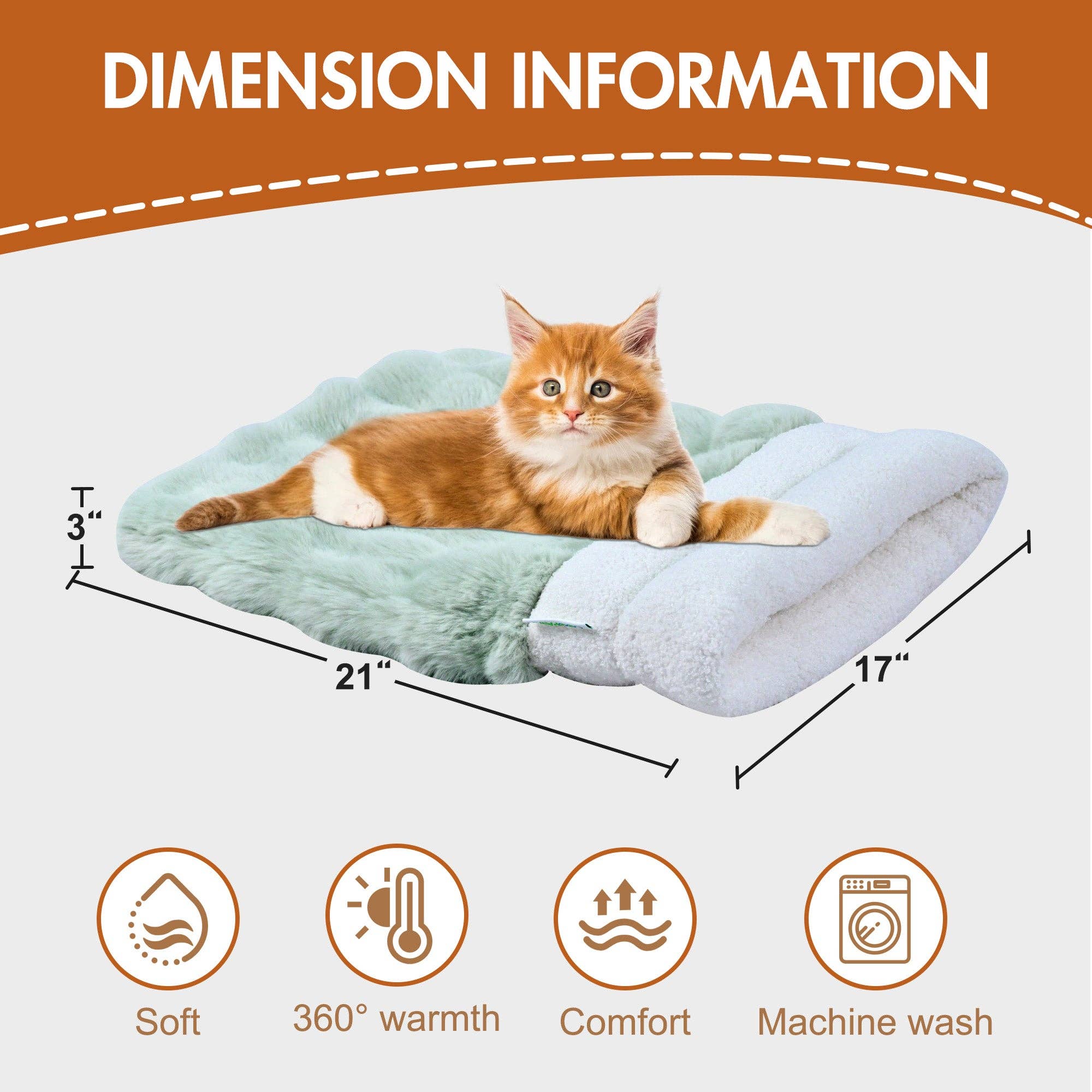 Jespet - Wholesale Pet Bed - Cat/Dog - GOOPAWS 4-in-1 Cat Sack Bed Cave - Self Warming Pet Sleeping Bag for Cats & Small Dogs,, Sage Green3