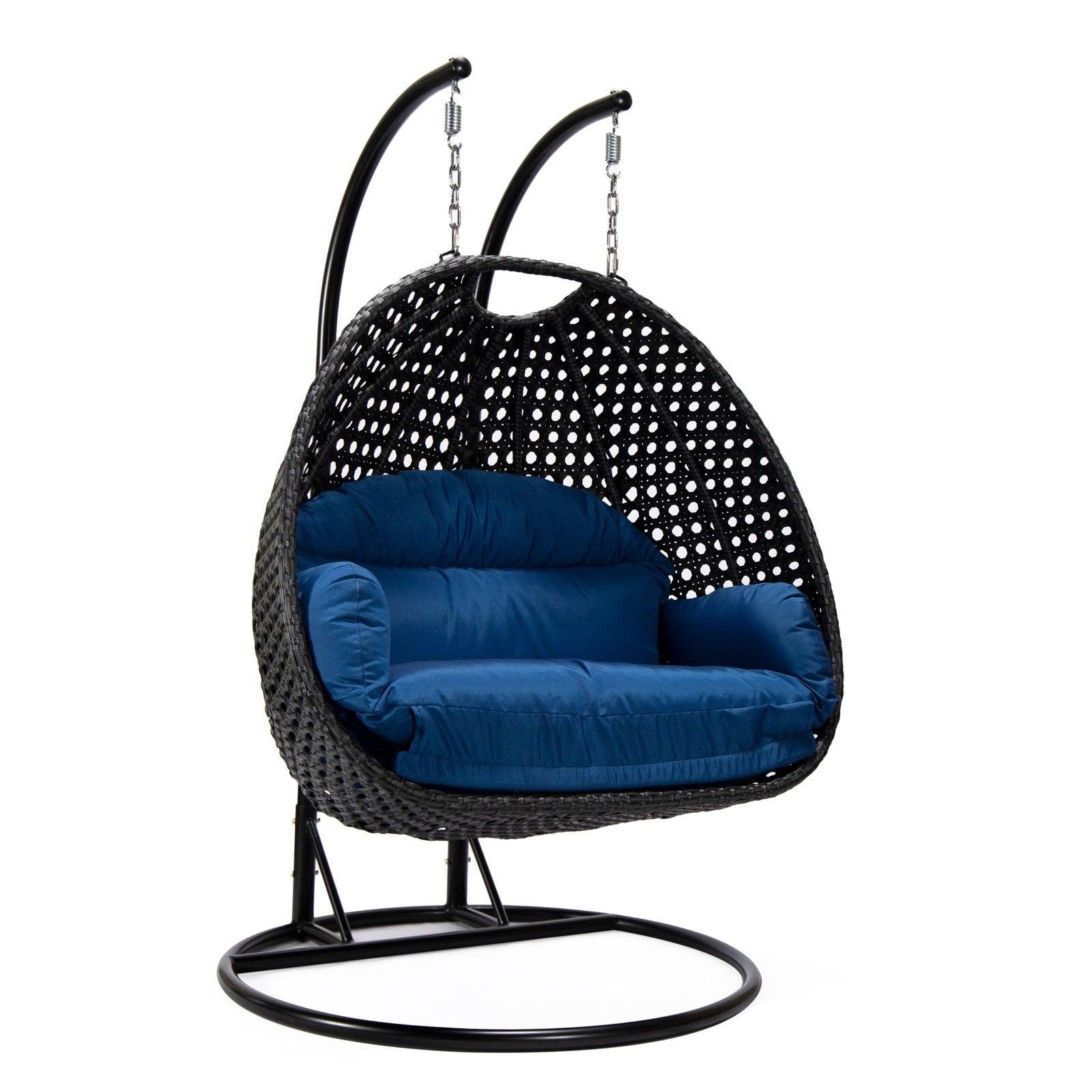 LeisureMod - Wholesale Egg Chair - Mendoza 2-Person Wicker Hanging Egg Swing Chair13