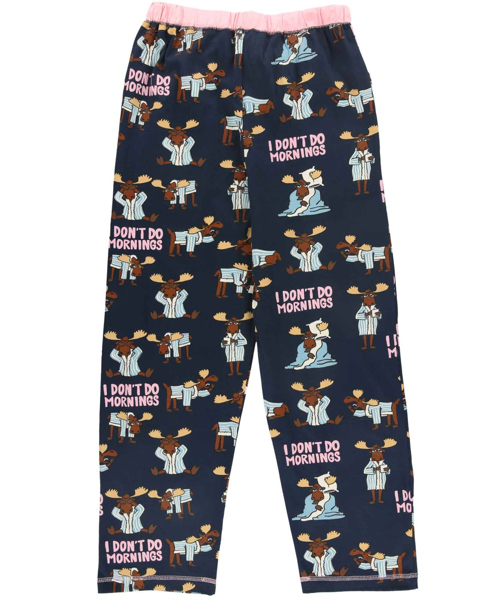 Lazy One - Wholesale Sleepwear Bottom - Women's - Don't Do Mornings Moose Women's Pajama Pant1