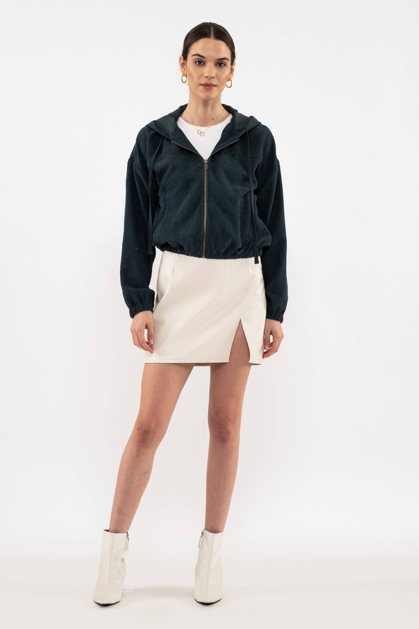 Blu Pepper – Blusão - Mulher por atacado – CASACO DE VELUDO COM ZÍPER51