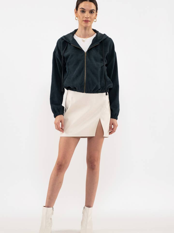 Blu Pepper - Wholesale Jacket - Women's - CORDUROY ZIP UP JACKET65