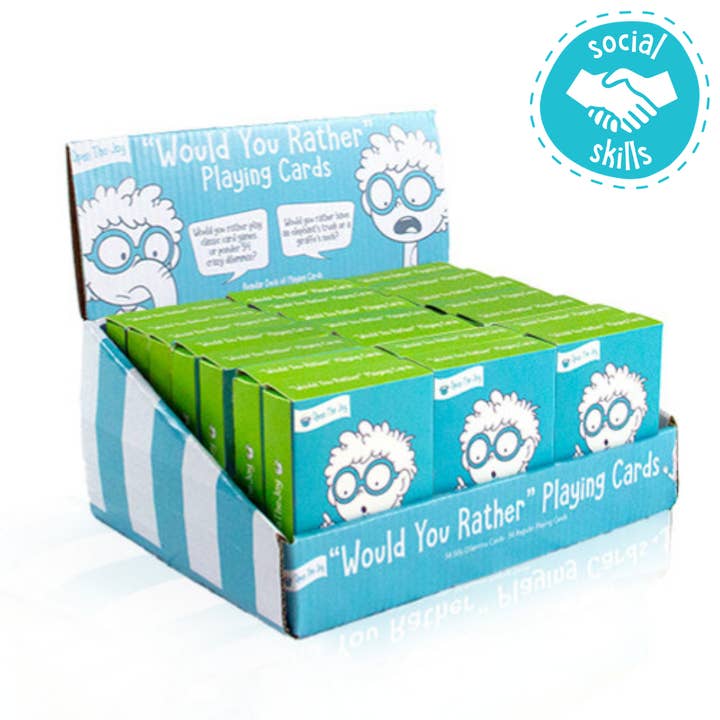 "Would You Rather" Playing Cards | Display Case Included and other Purchase Wholesale spring playing cards. Free Returns & Net 60 Terms on Faire trending on Faire.