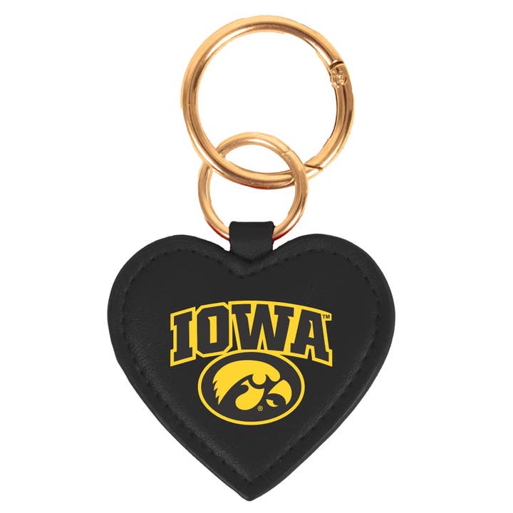 Iowa Hawkeyes Heart Purse Charm/ Key Ring by Desden for wholesale by Desden