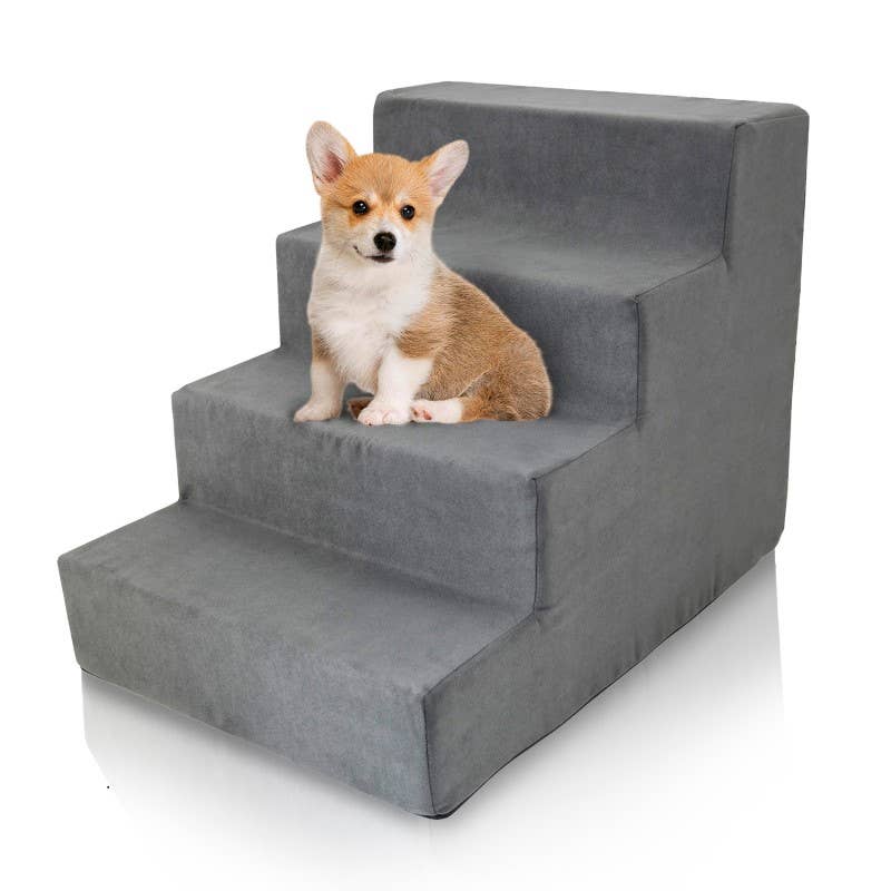 Precious Tails - Vente Escalier et rampe – chat et chien - Precious Tails Escalier pour animaux de compagnie en mousse haute densité 4 étapes16