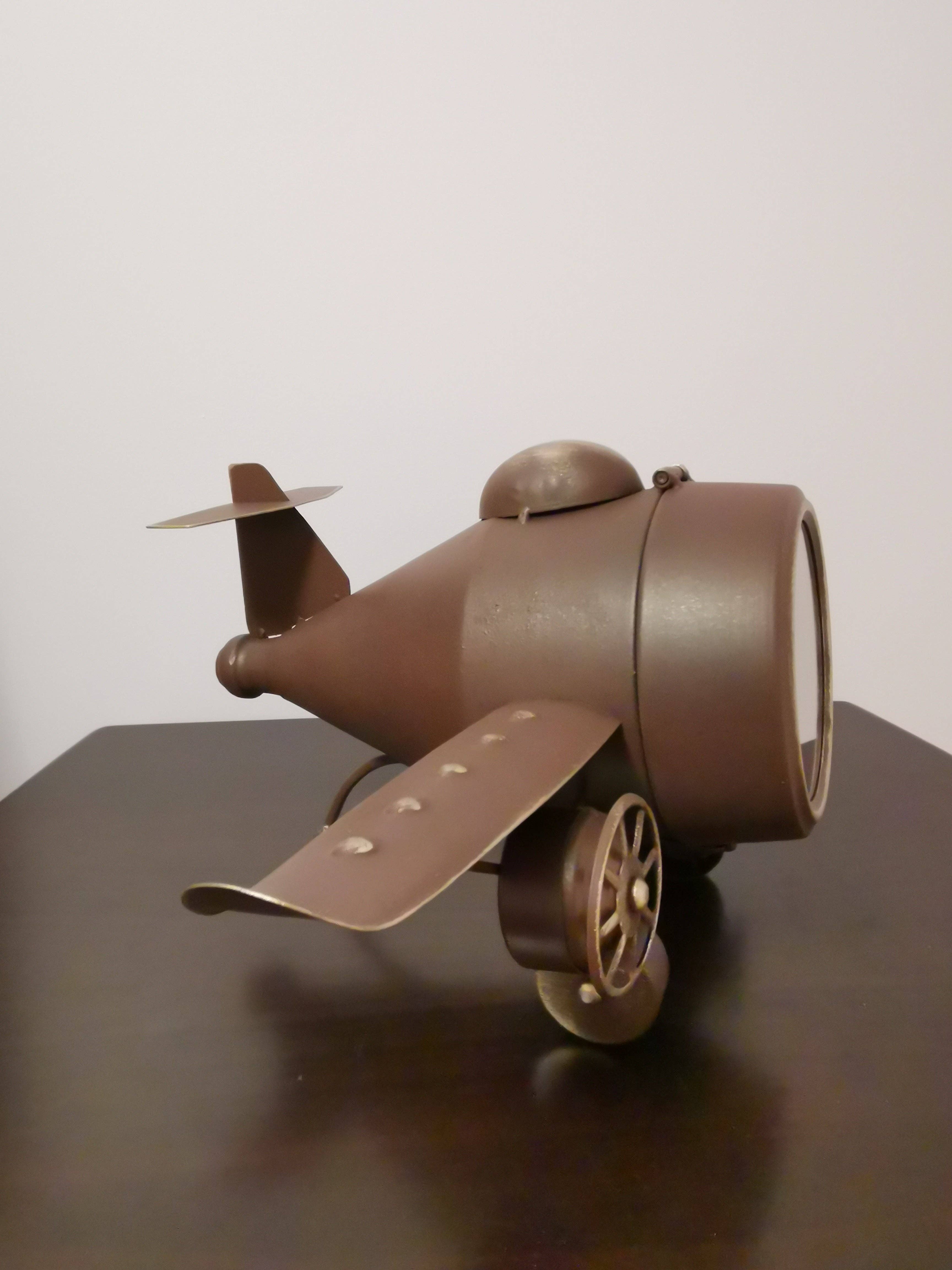 Peterson Houseware & Artwares US - Vente Horloge de bureau - Horloge de table - Horloge de table avion vintage rustique7