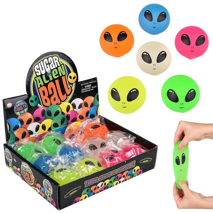 Brinquedos para crianças Squeezy Alien Sugar Ball LLB de 2,4" por atacado de La Luna Bella - Toys