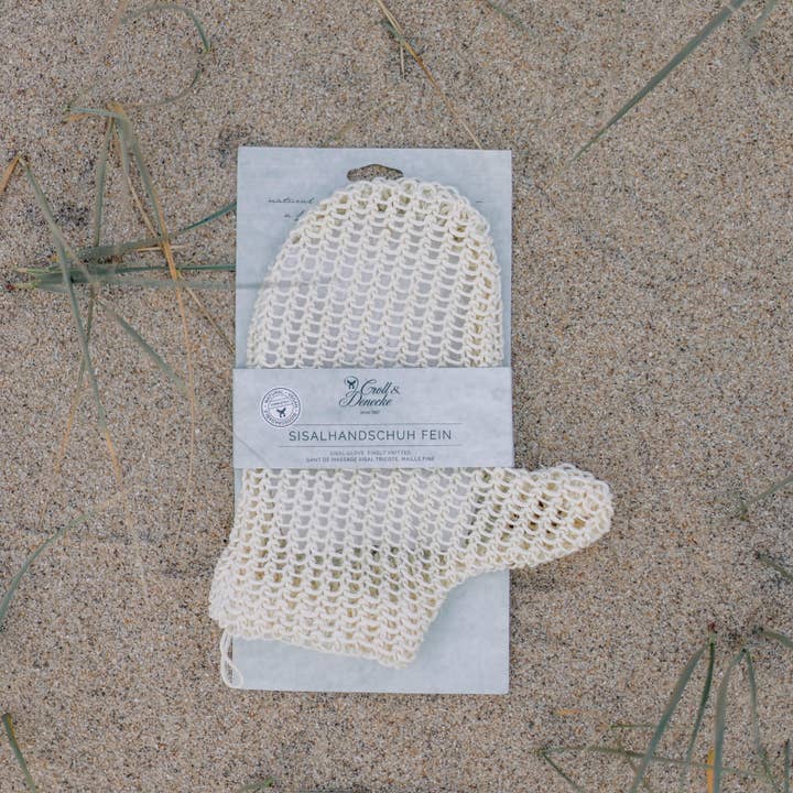 Croll & Denecke – wholesale Exfoliating gloves/mitts – Massage glove sisal gift peeling skincare1