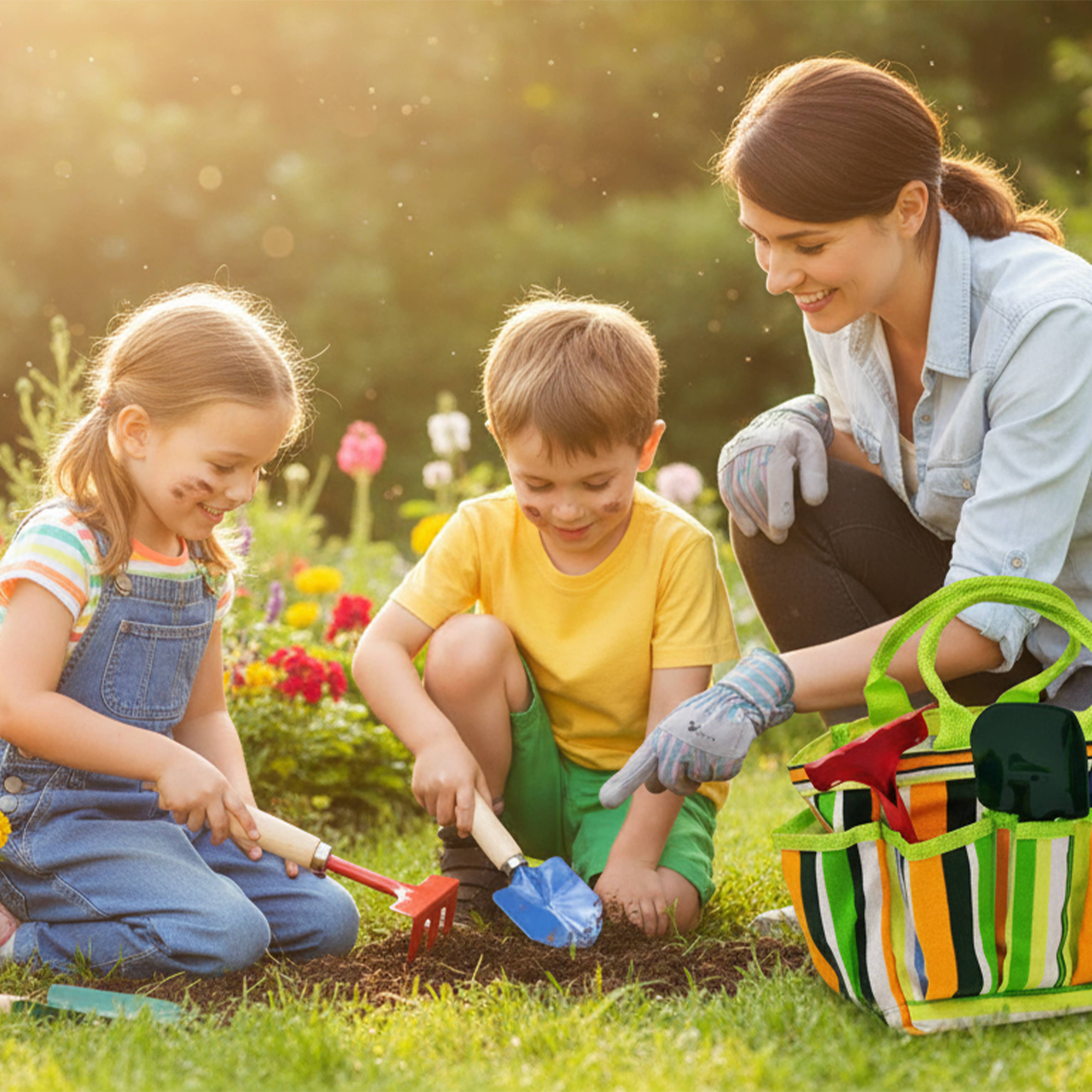 G & F Products - Wholesale Toy set – Kids - Kids Garden Tools Set with Tote, Hand Rake, Shovel, Trowel7