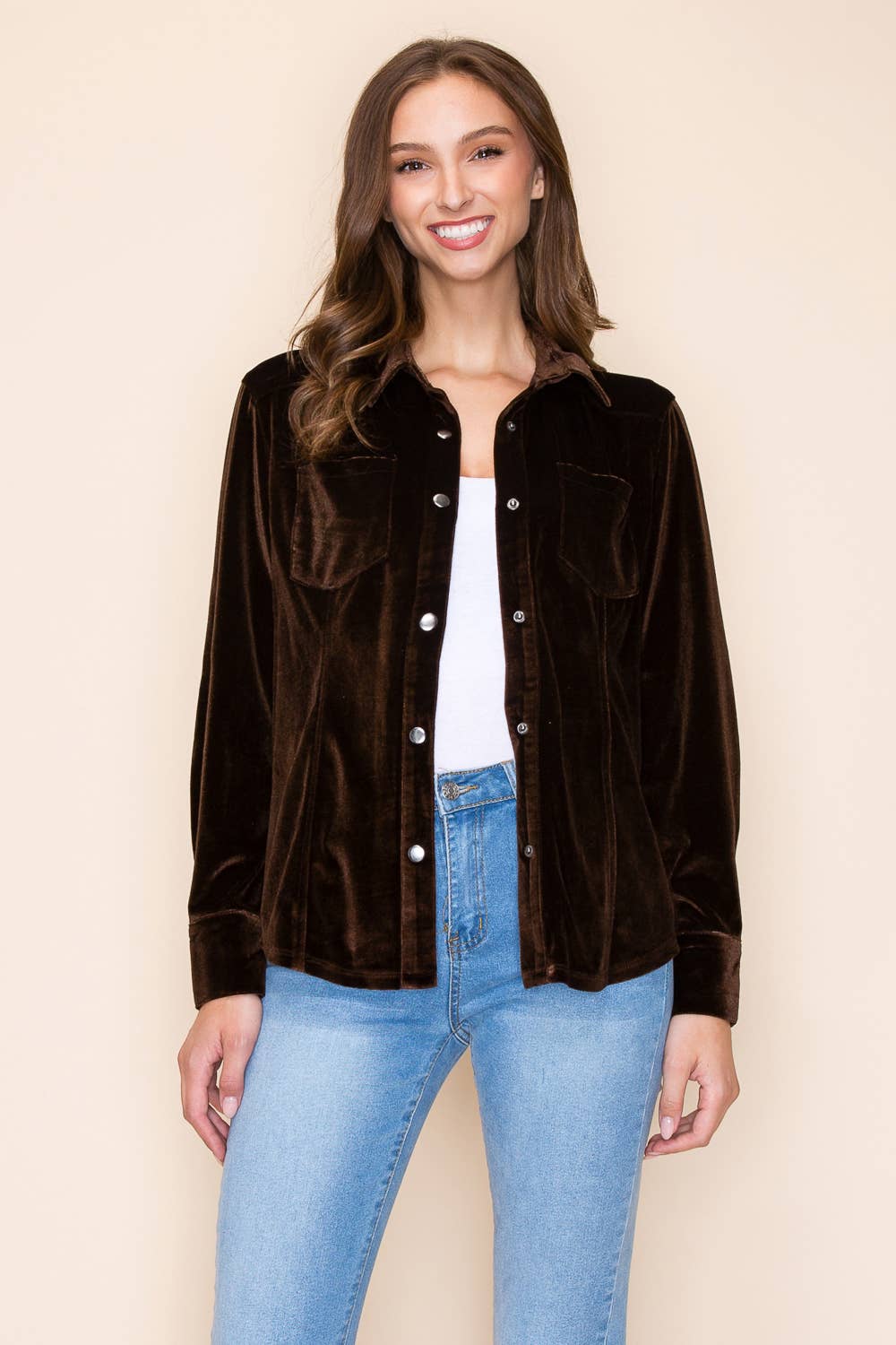 W.A.Y. --Wonderful And Young - Wholesale Shirt - Women's - W.A.Y VELVET SHIRT25