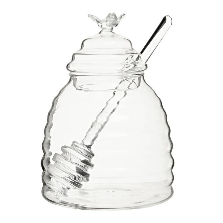 Fresk Honey Jar with Glass Dipper for wholesale by Interiors by Premier