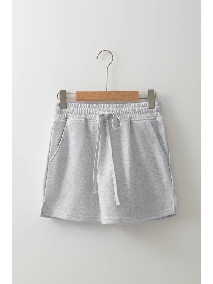 1 the Woman - Wholesale Skirt - Women's - French Terry Drawstring Mini Skort with Pockets2