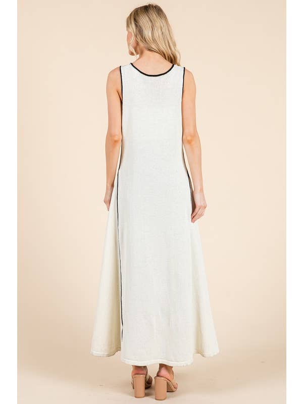 Cream Plus Maxi Front Tie Cardigan Vest OC50716PL for wholesale on Faire2