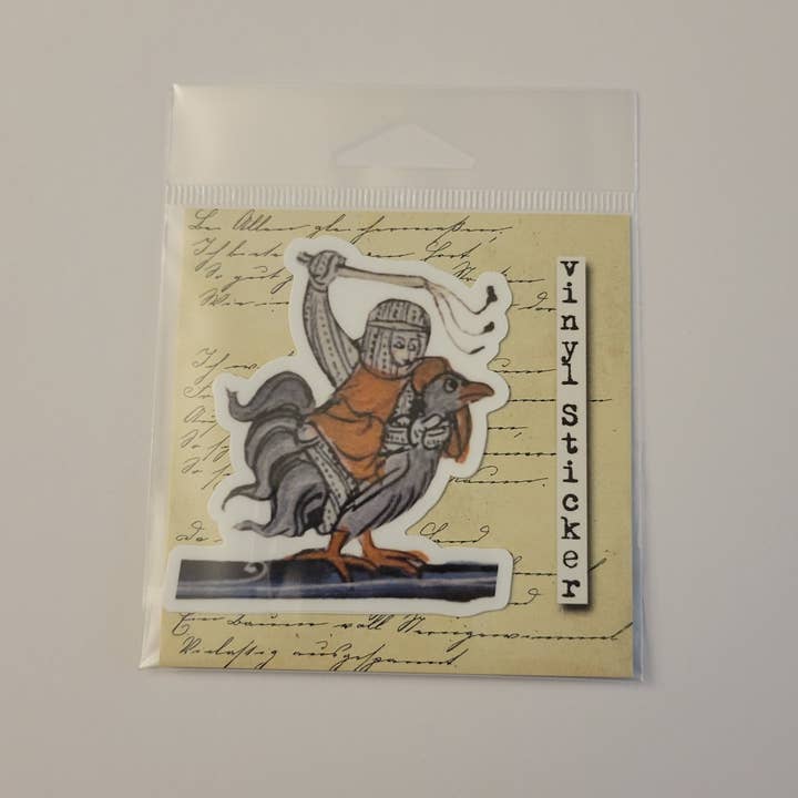 ChicalooKate - Wholesale Sticker - Medieval Marginalia Snail Cat Vinyl Sticker