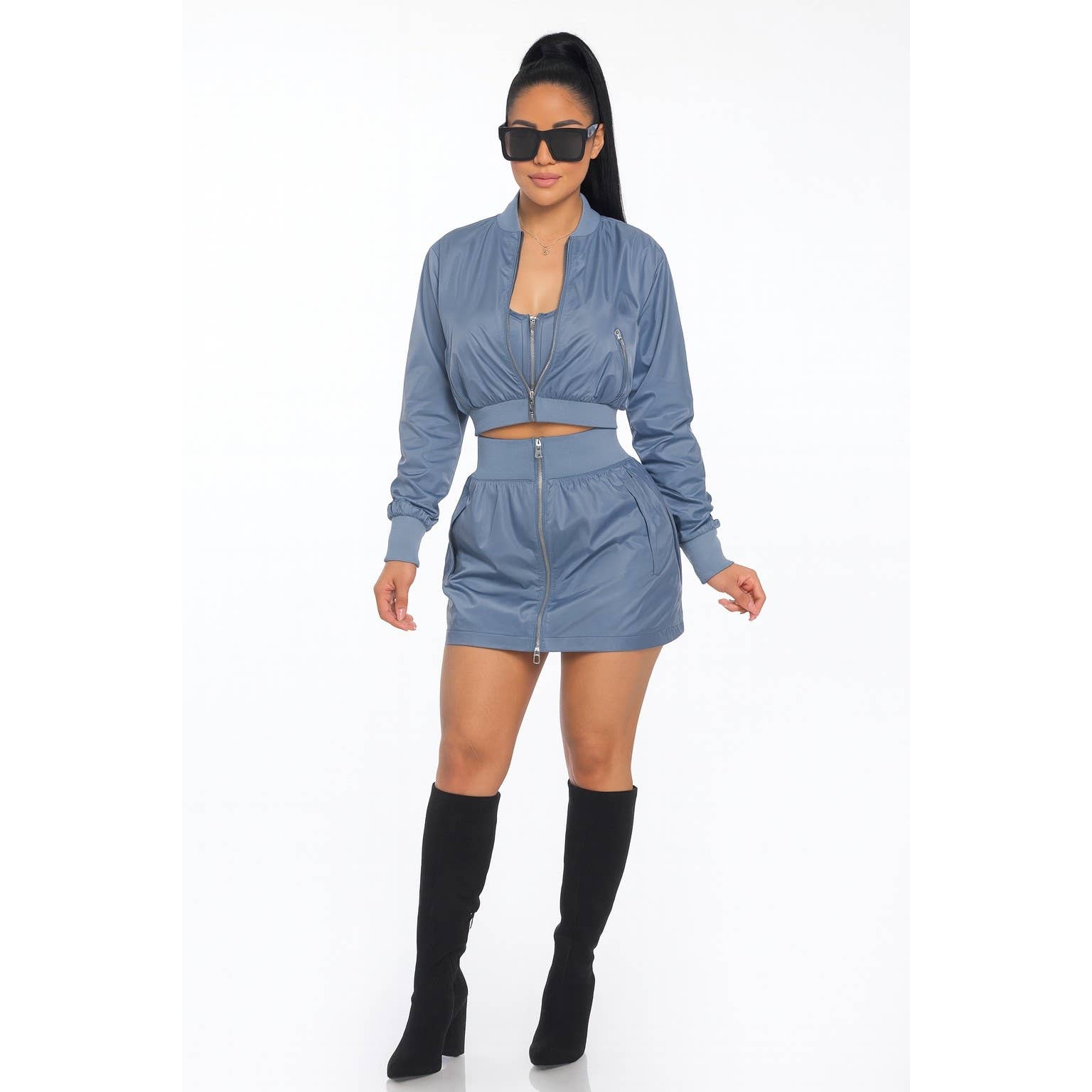 DORCAS - Wholesale Top & Skirt Set - Women's - WINDBREAKER MINI SKIRT SET1