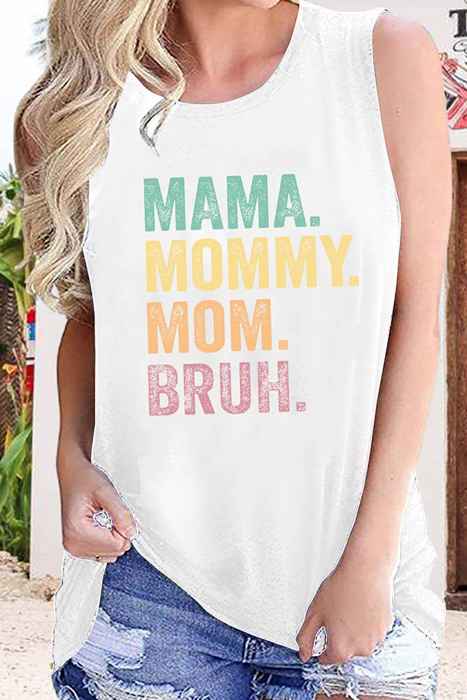 Wholesale MAMA Mothers Day Mommy Mom Bruh Tank Top