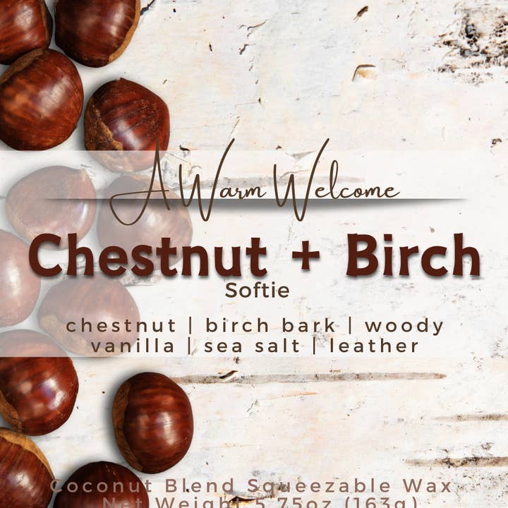 Heavenly Scents - Wholesale Wax Melt - Chestnut + Birch Softie | Squeeze Wax Melt