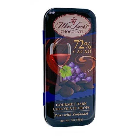 The San Francisco Chocolate Factory – wholesale Chocolate bar – 3oz Tin Wine Lover's Chocolate - Pairs with Zinfandel2