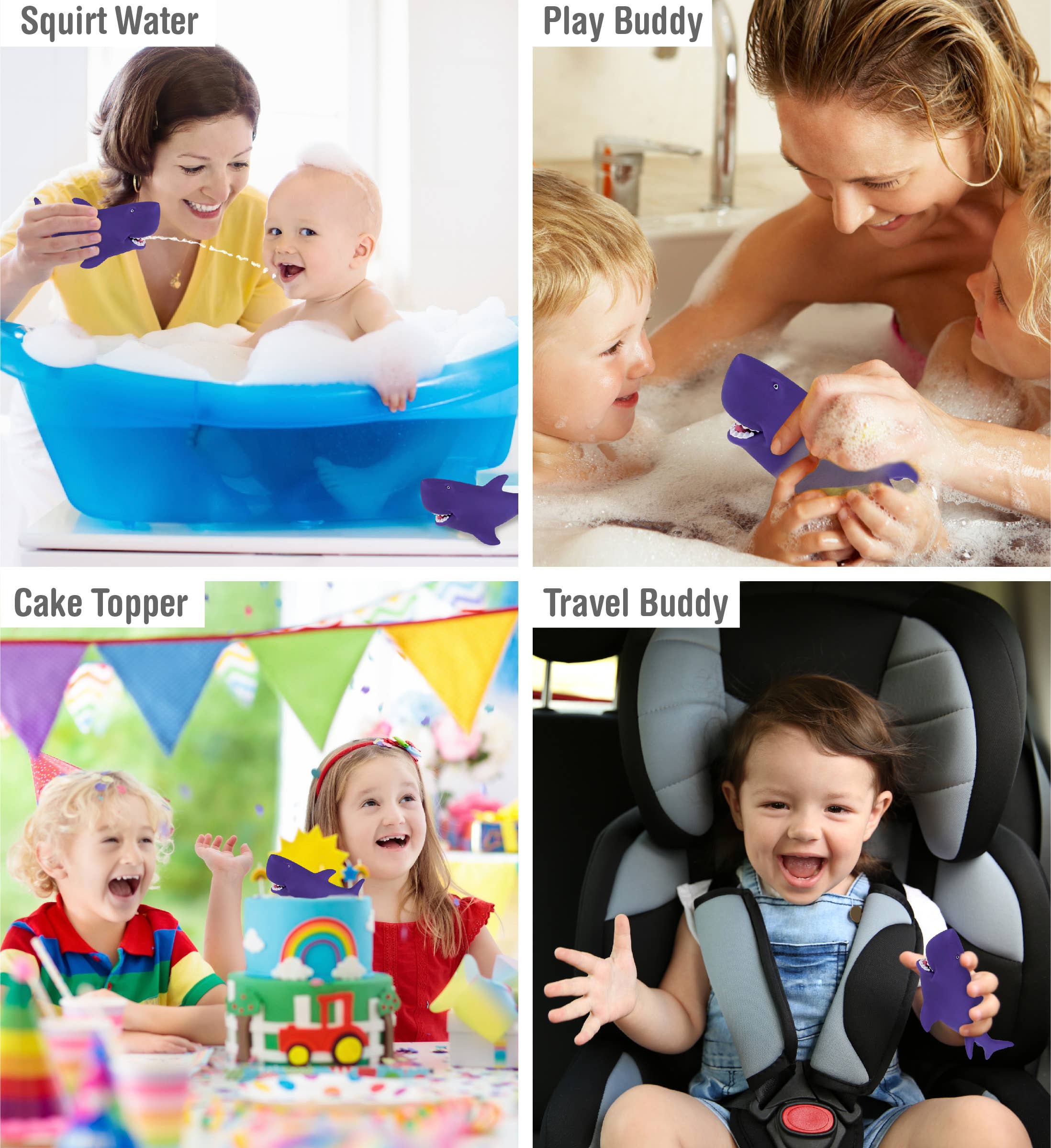 Cota Global – wholesale Bath toy – Baby – Squirter  - Purple Shark2