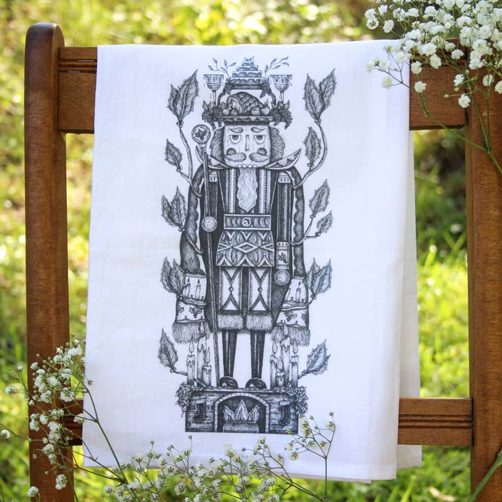 Lo schiaccianoci della notte prima di Natale | Strofinaccio per la vendita all'ingrosso da parte di Mackenzie Myrick Studio