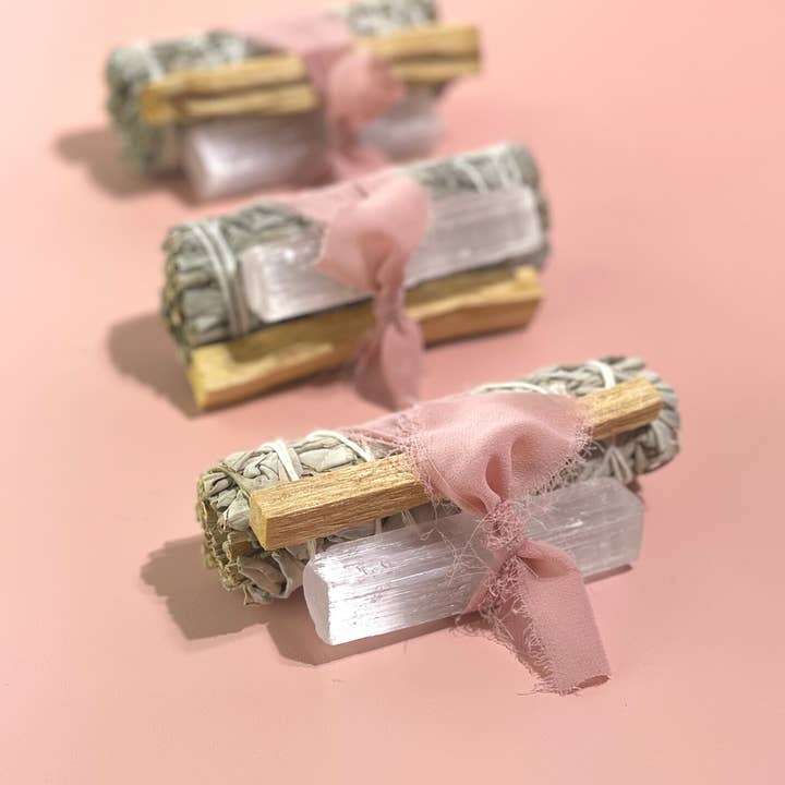 White Sage Protection Bundle with Selenite and Palo Santo and other Purchase Wholesale white sage leaves. Free Returns & Net 60 Terms on Faire trending on Faire.