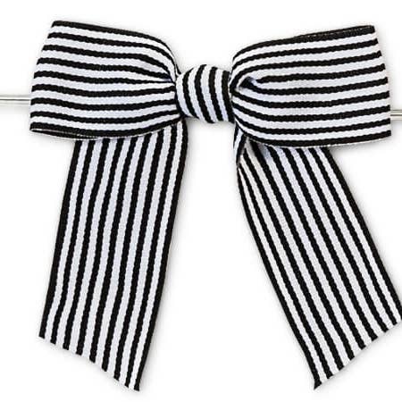 Nashville Wraps - Wholesale Bow - Gift Wrapping - Pre-Tied Striped Grosgrain Gift Bows