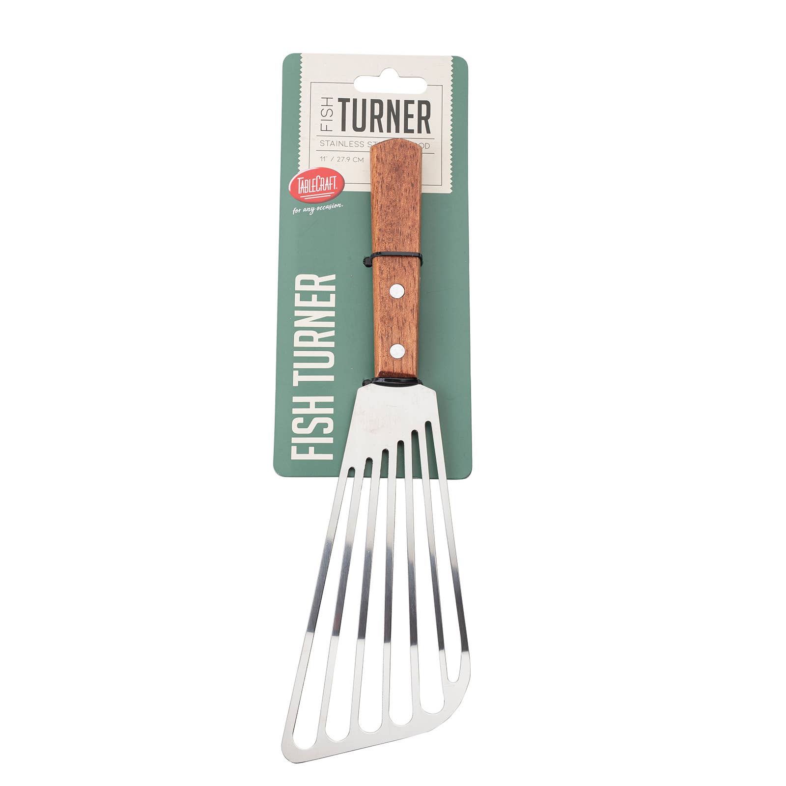 TableCraft Products Company - Wholesale Spatula/Turner - 11'' Fish Turner Stainless Steel, Wood2