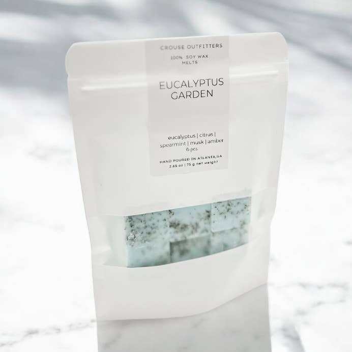Jardin d'Eucalyptus Fondants de Cire de Soja 100% pour la vente par CROUSE OUTFITTERS