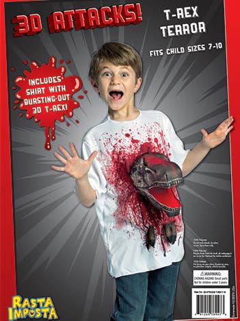 Exploding T-Rex Costume Shirt, Boys 7/10 for wholesale by Rasta Imposta
