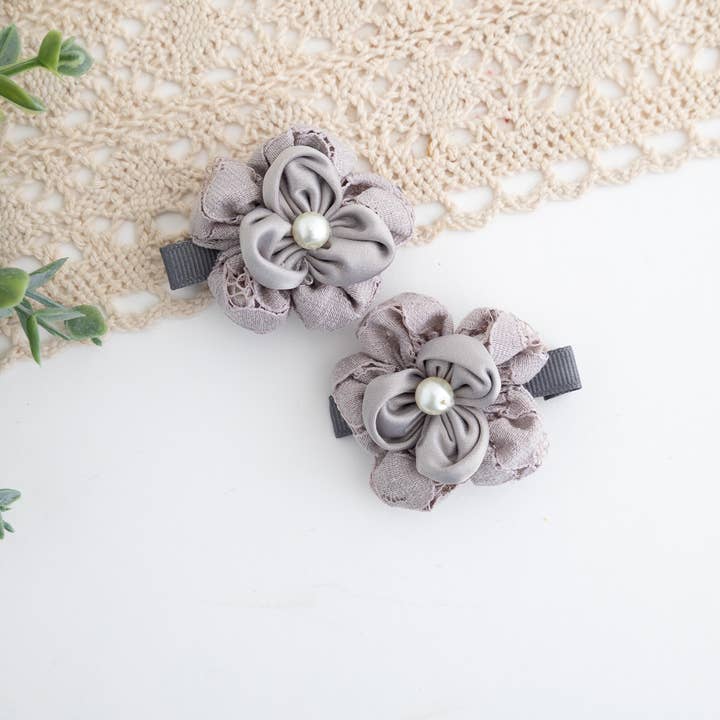 Pinza para el pelo con forma de flor: lazos para niñas, pinzas para el pelo para niñas, lazos para venta al por mayor de Girls' Dream