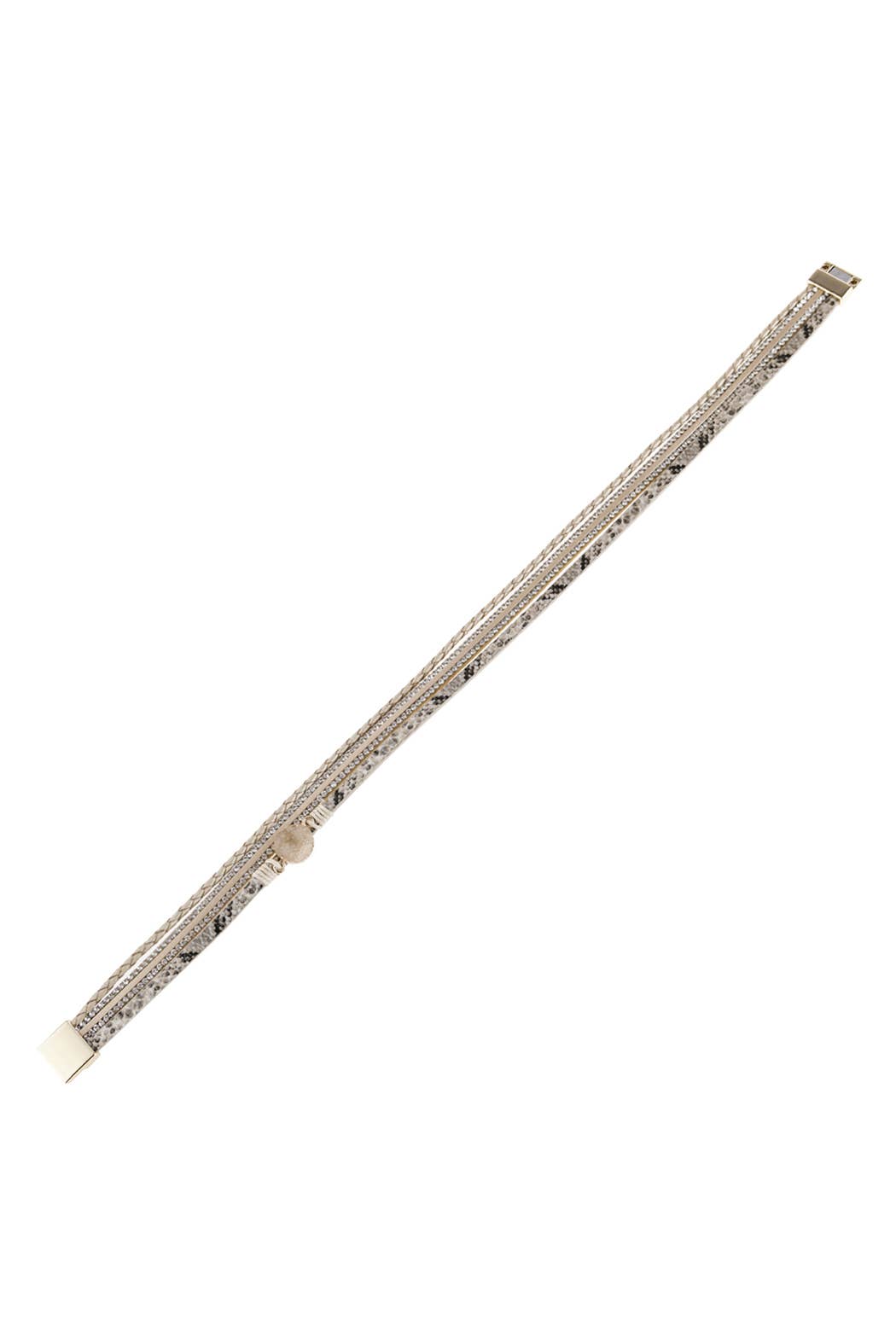 MYS Wholesale Inc - Wholesale Bangle Bracelet - Stunning Druzy Rhinestone Leather Wrap Magnetic Bracelet9