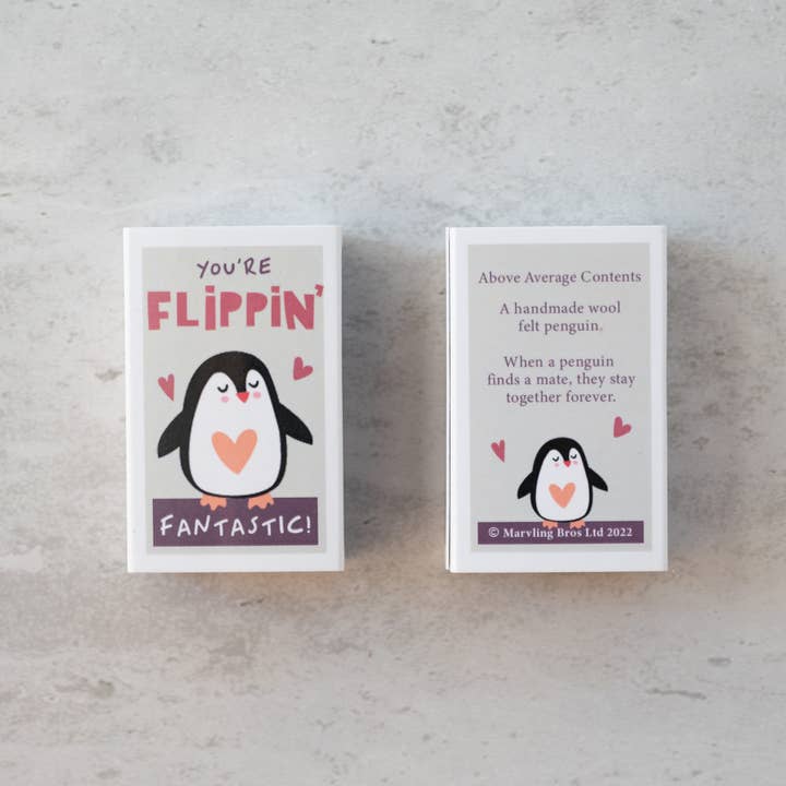 Marvling Bros Ltd - Wholesale Gag gift/novelty gift - You're Flippin' Fantastic Wool Felt Penguin In A Matchbox5