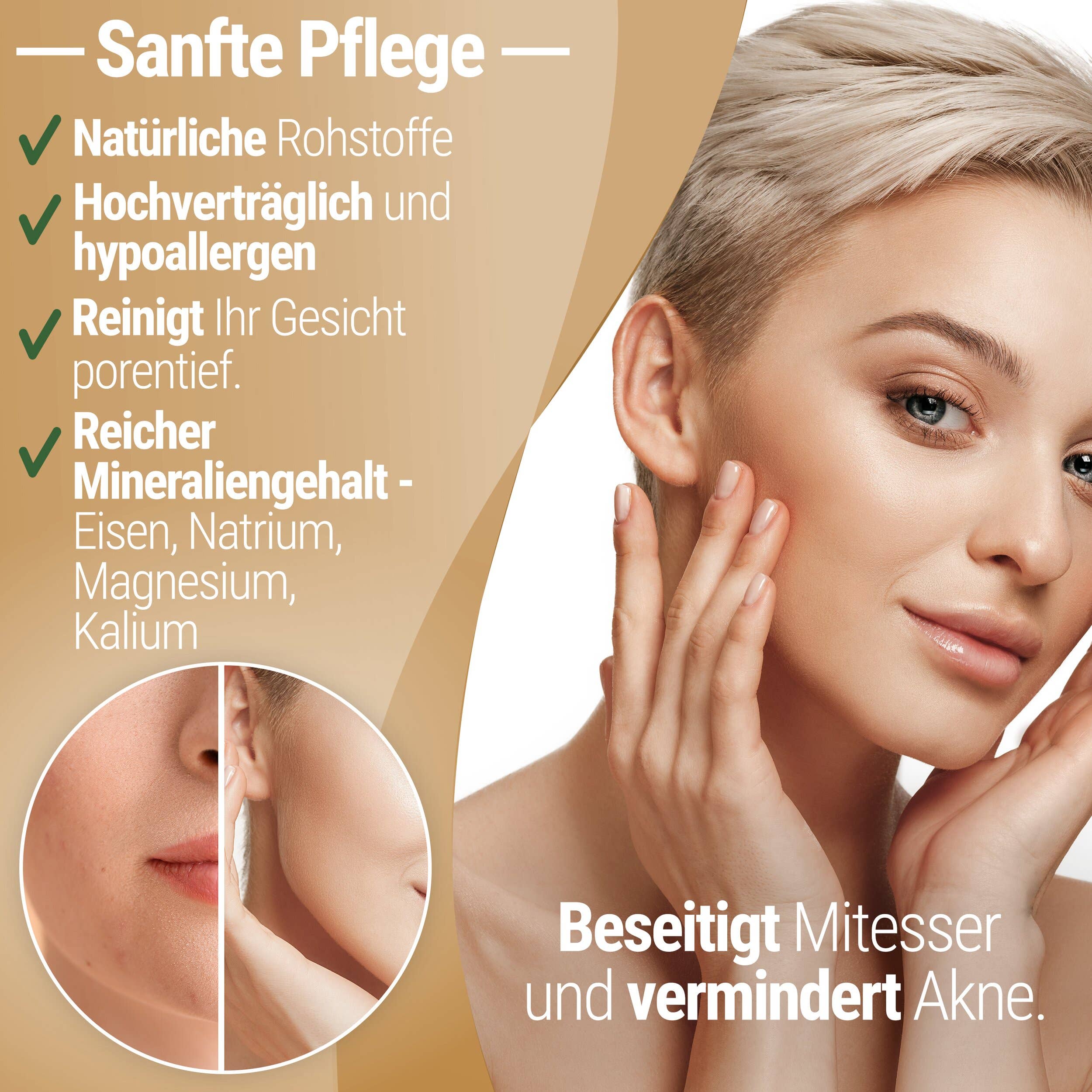 LT-Naturprodukte - Wholesale Skincare Face Mask - Face mask, sensitive, white lava earth, lime scent, 15m3