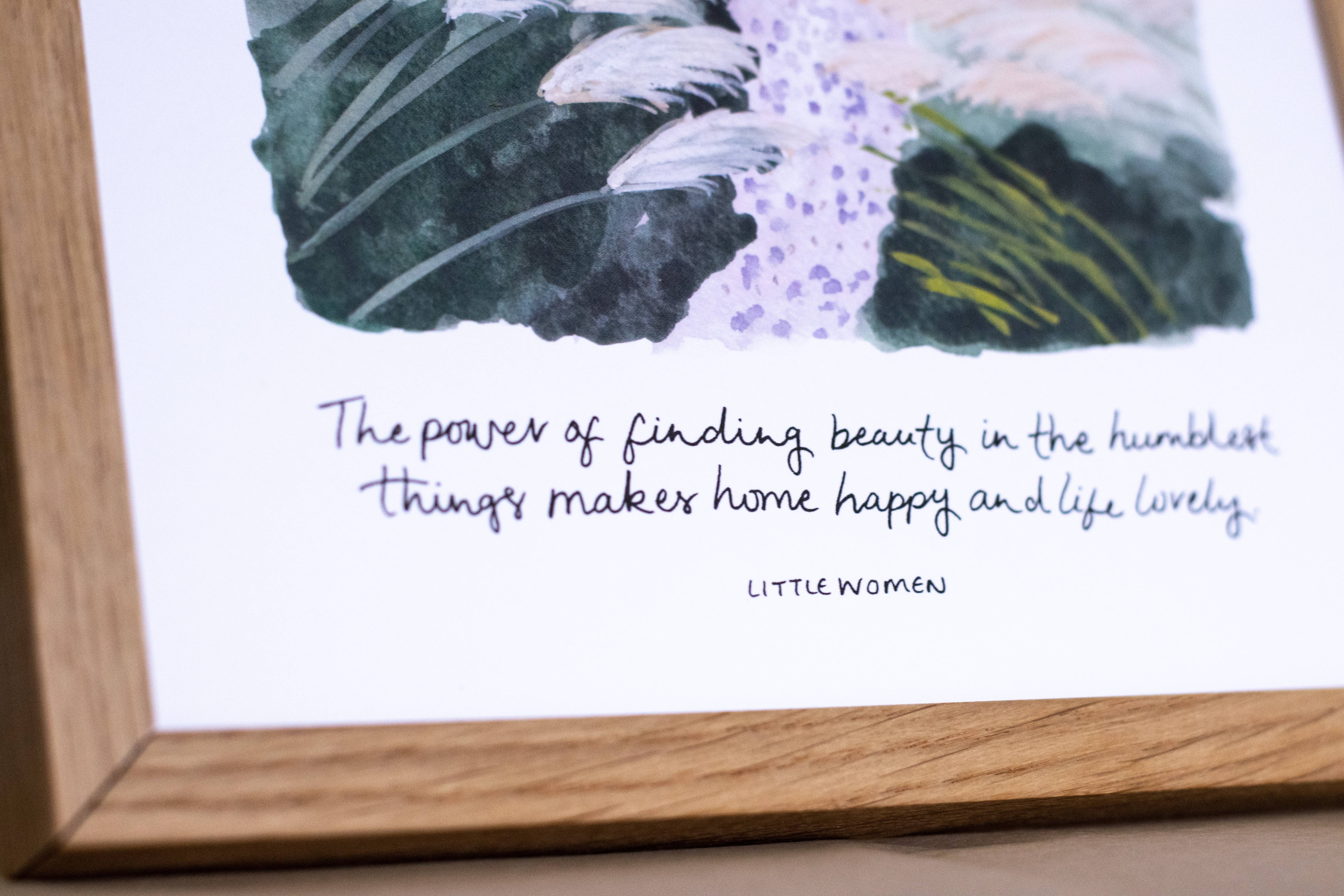 The Hidden Pearl Studio - Venta al por mayor Ilustración - Lámina para pared con texto en inglés «Beauty In The Humble», tamaño A4,2