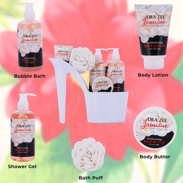Matashi - Vente Set de bain et corps - Panier-cadeau Draizee Jasmine parfumé au spa - Bath Essentials2