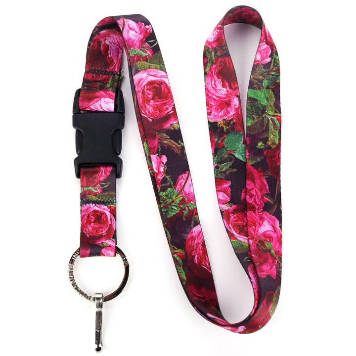 Buttonsmith Waldmueller Roses Lanyard - Made in USA for wholesale by Buttonsmith