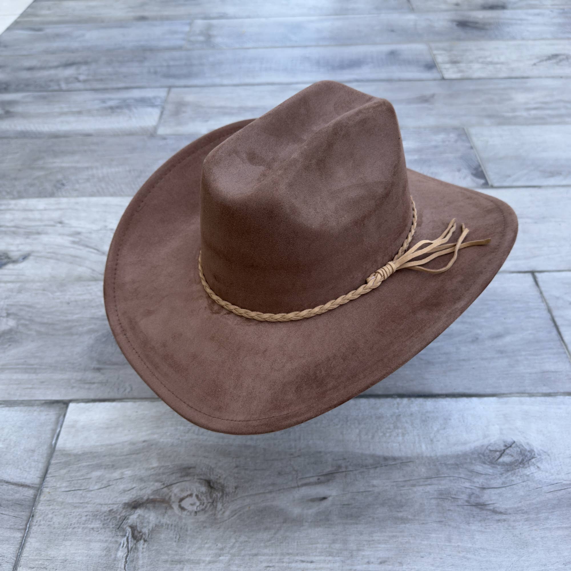Queens INC - Wholesale Cowboy Hat - Women's - 🤠 Vegan Suede Cattleman Cowboy Hat W/ Suede Hat Band 2