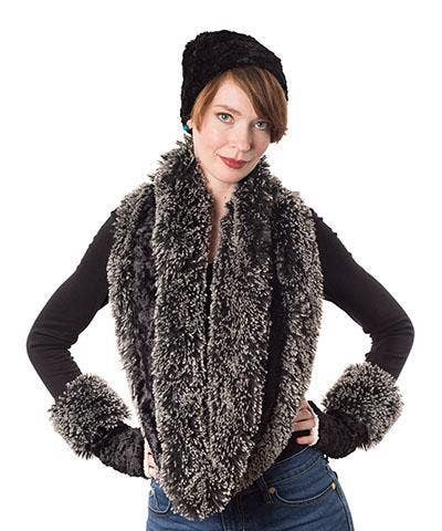 PANDEMONIUM - Wholesale Fur/Faux Fur Coat - Women's - Double Cowl Shrug - Assorted Faux Furs3