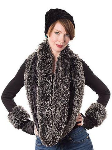 PANDEMONIUM - Wholesale Fur/Faux Fur Coat - Women's - Double Cowl Shrug - Assorted Faux Furs3