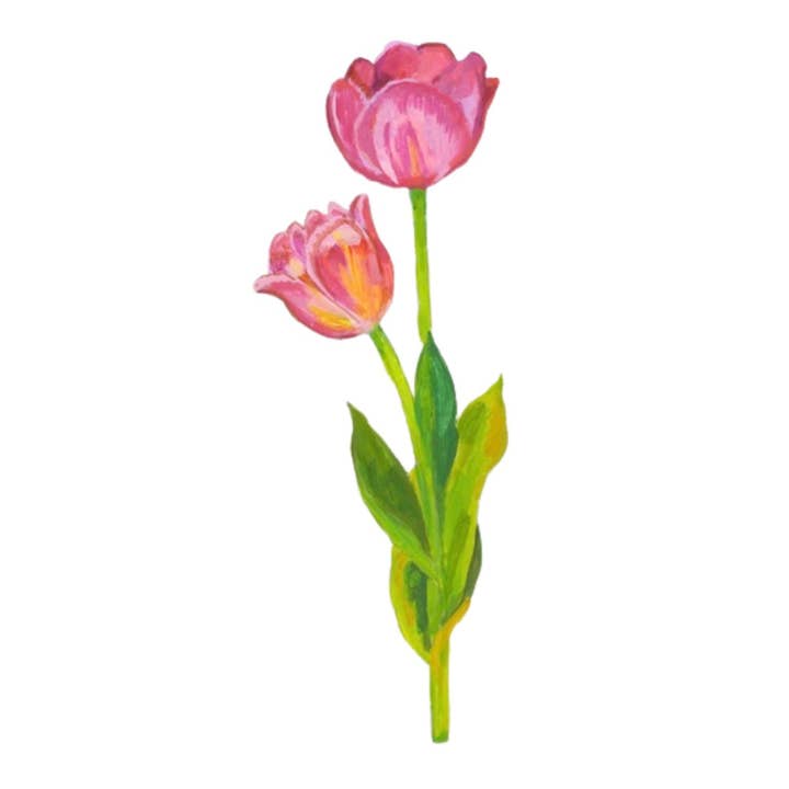 Pink Tulips | 0.25in. Acrylic Floral for wholesale by Kimberly Hodges