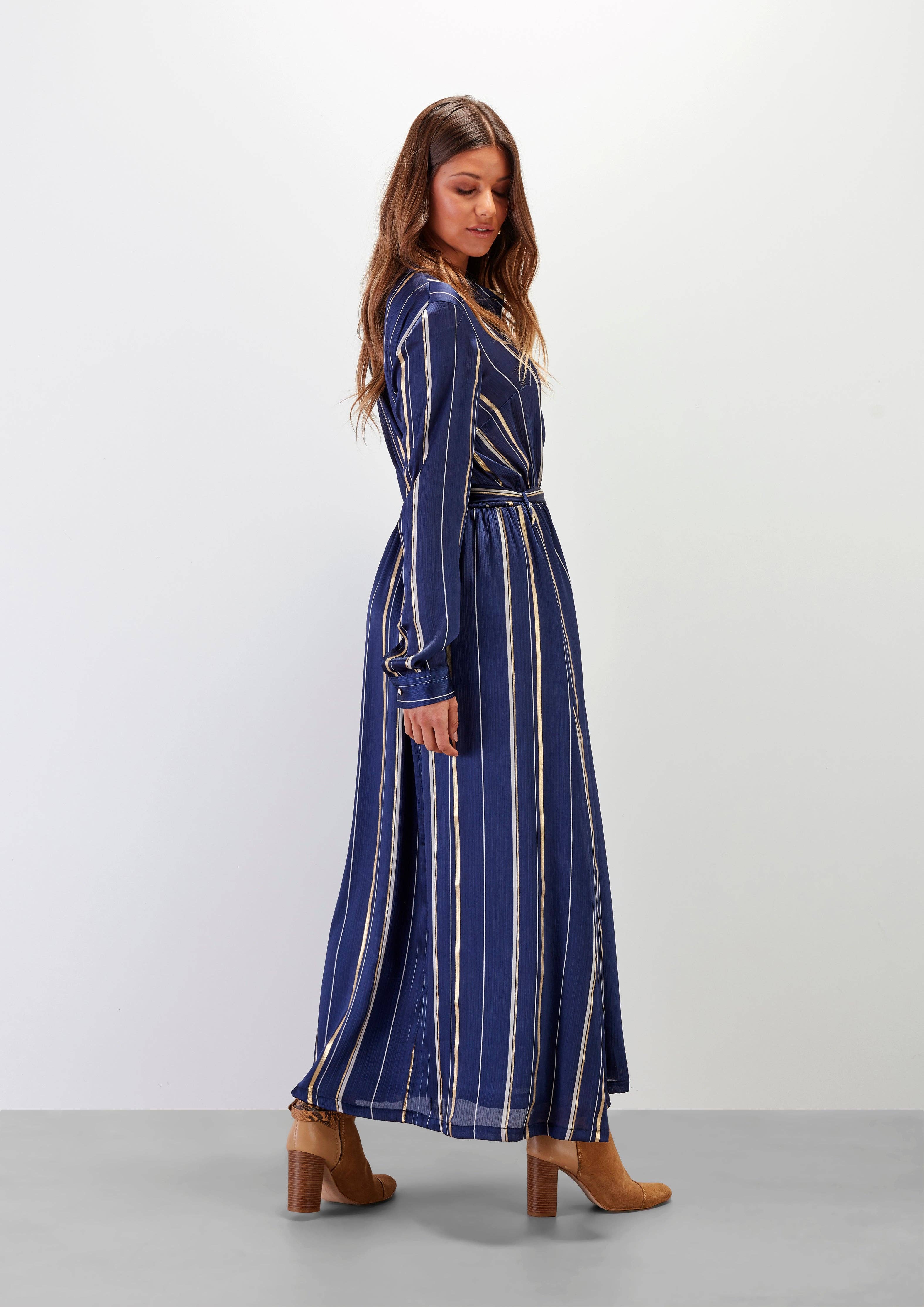 GUIMANOS - Wholesale Dress - Women's - Dress with Golden Stripes2