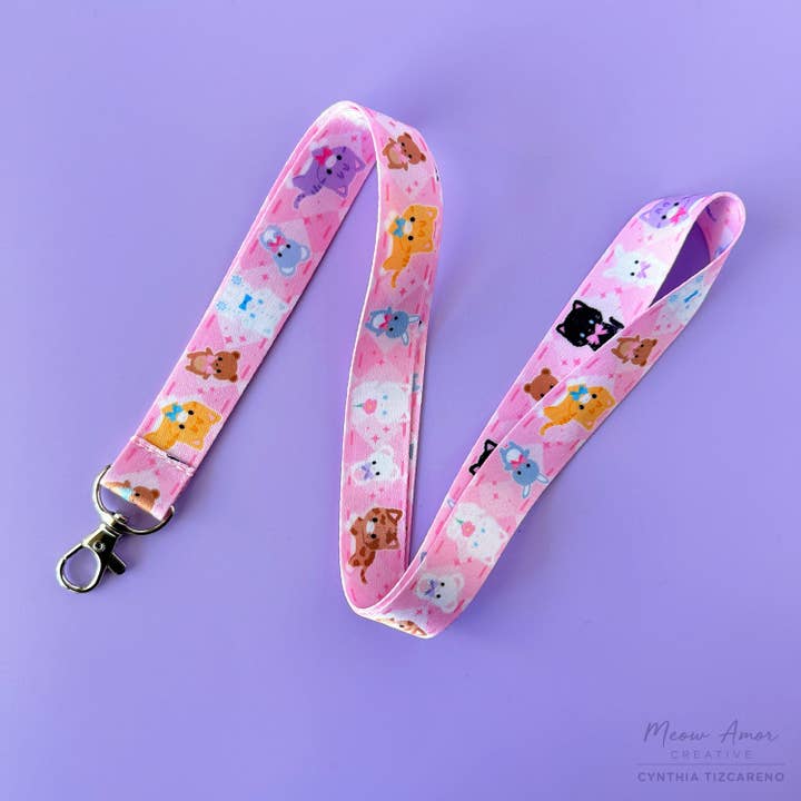 Meow Amor Creative - Wholesale Lanyard - Women's - Plushie Cats Lanyard