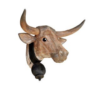 LES SCULPTEURS DU LAC – wholesale Sculpture – Painted cow head1