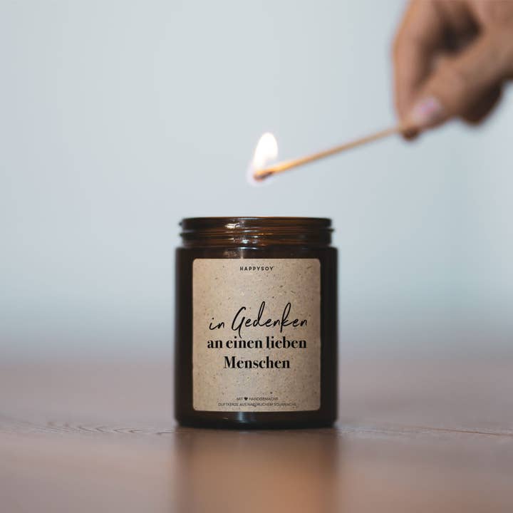 Happysoy – wholesale Jar/filled candle – Scented candle | In memory of a loved one!
