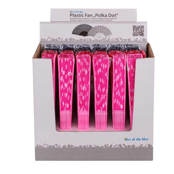 Out of the blue KG - Wholesale Handheld Folding Fan - Fan, Spanish polka dot,1